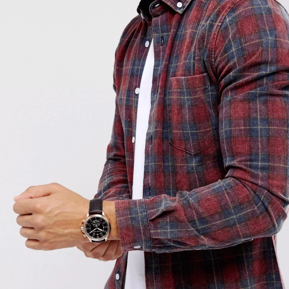 MICHAEL KORS • Black Leather Access Gage Rose Gold Hybrid Smart Watch